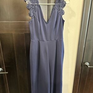 Speechless Navy Lace Jumpsuit